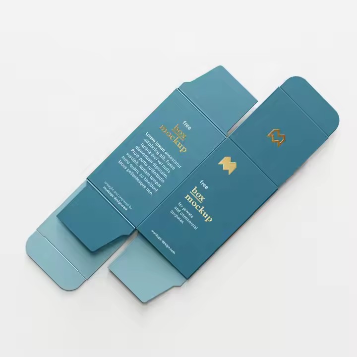 Double-sided printed folding cartons for cosmetics and skincare products