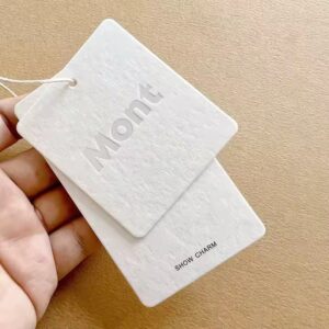 Hangtags with embossed logo