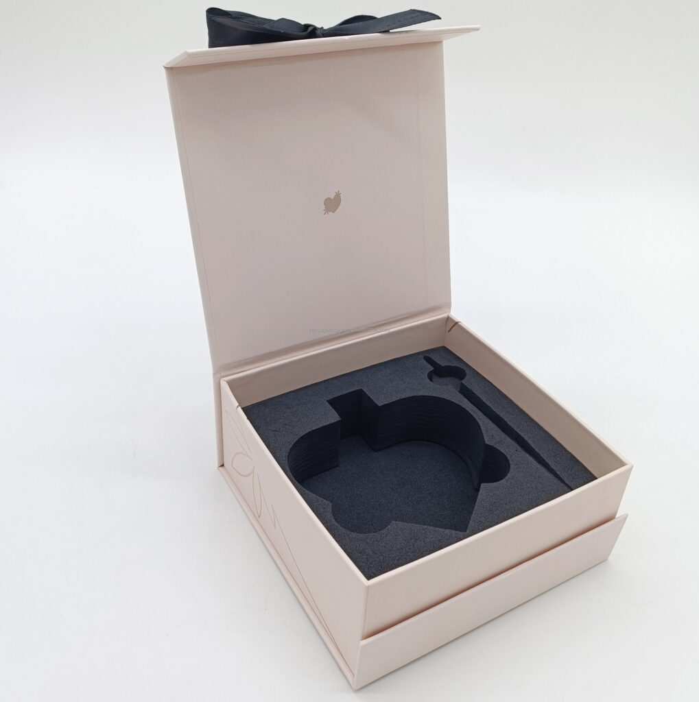 Gift boxes with foam insert are used to protect the products