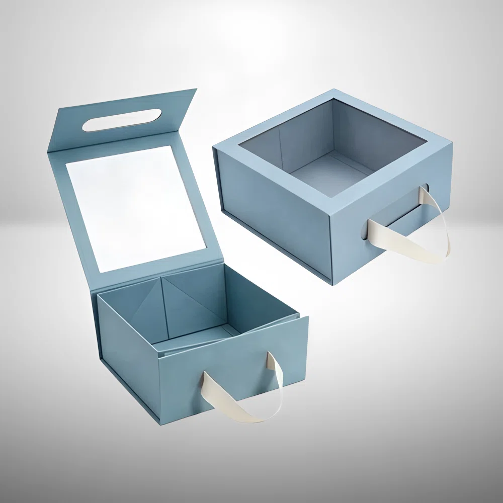Custom Foldable Gift Boxes with Windows