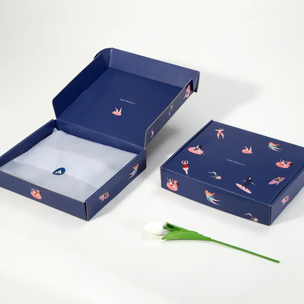 custom printed garment packaging boxes