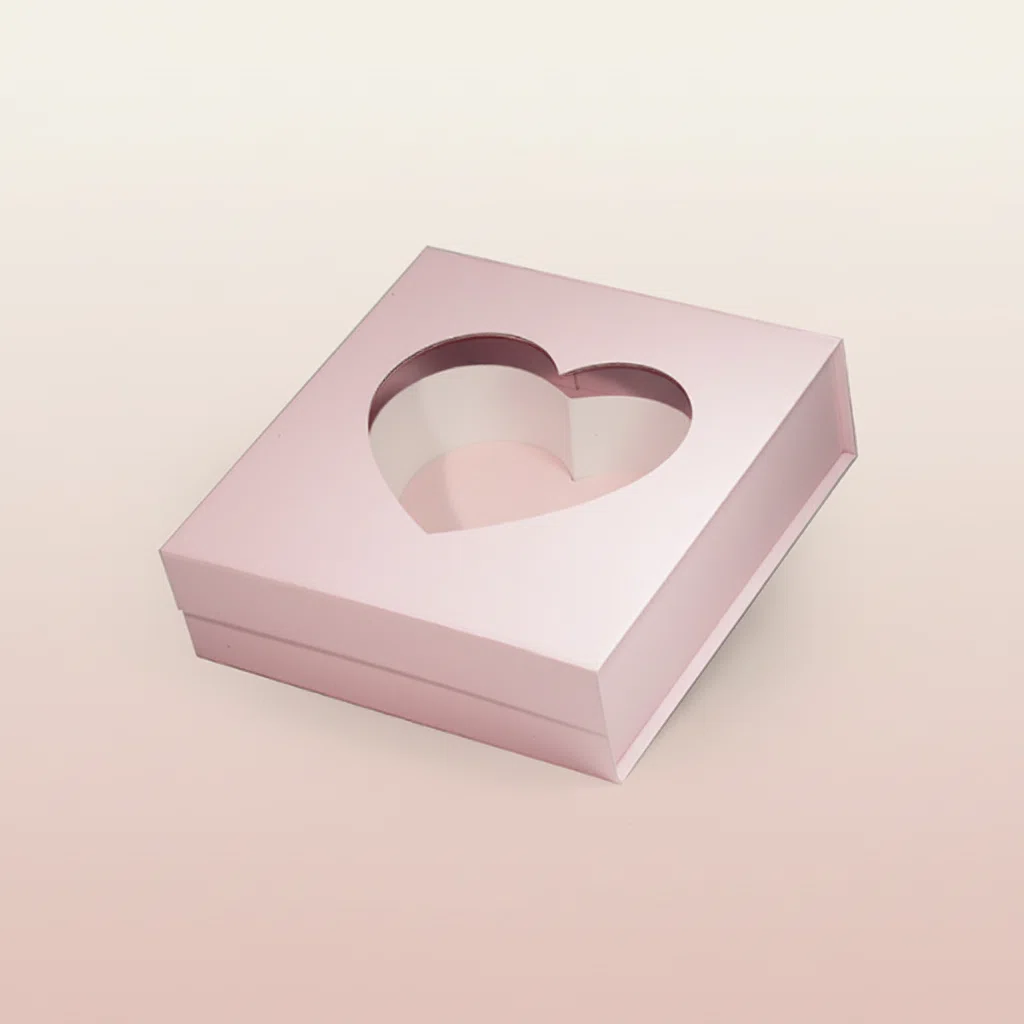 Custom Packaging Boxes with Heart-Shaped Windows