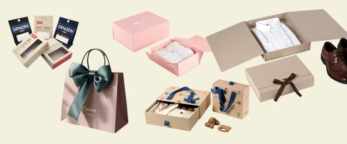 OEM custom apparel packaging boxes supplier